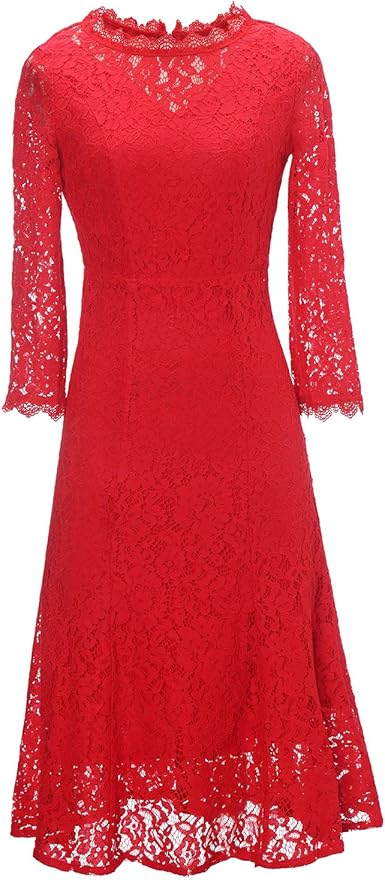 amazon ladies red dresses