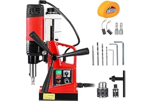 GARVEE Mag Drill Press, 1300W 1.57 in Boring Diameter 2922 lbff/13000N Electric Magnetic Drill with with Twist Drill Chuck fo