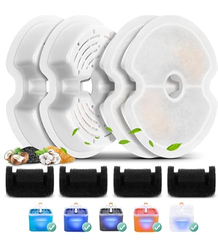 Amazon.com : AONBOY Cat Water Fountain Filters, Suitable for AONBOY Pet  Fountain F2, Cat Fountain Filters(8 Filters + 8 Sponges) : Pet Supplies
