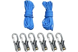 Rope Tightening Tool with Roller Cam Buckle - 6-Pack Paracord Ratchet Tie Down for Guy Lines, Camping and Boating Gear (2)