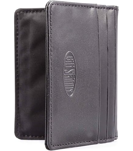 Big Skinny Slimline Bi-Fold Wallet For Men – Ultra Thin, Holds 25 Cards, Charcoal – Slim Wallet With ID Window & Hidden Pockets