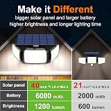 intelamp Solar Security Flood Lights Outdoor Motion Sensor with Remote 2 Pack view 4