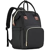 Femuar Diaper Bag Backpack Multifunction Maternity Nappy Baby Bag for Girls & Boys Large Capacity Travel Diaper Bags Dark Black