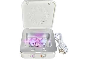 FUTURESUN Hearing Aid Sanitizer and Dryer - Portable UV-C Disinfection & Drying Box, 3 Timer Settings (3/6/9 Hrs), Type-C Pow