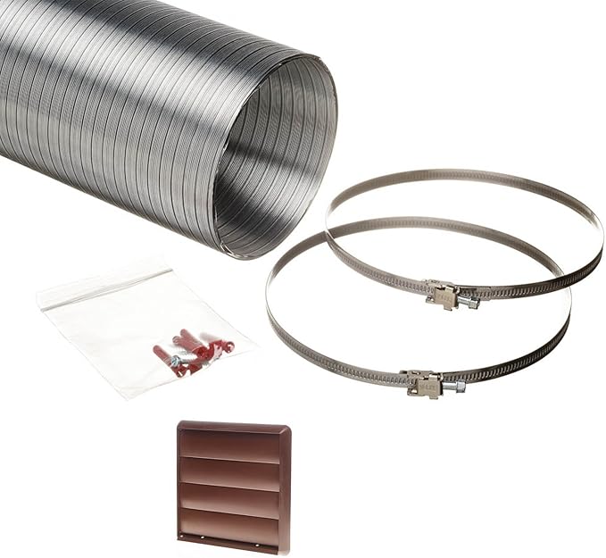 NaplesUK Universal 150mm Cooker Hood Ducting Kit Semi Rigid Aluminium