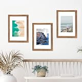 Scholar Tree Brown Wooden A4 Picture Frame Set of 3 with Mount view 4