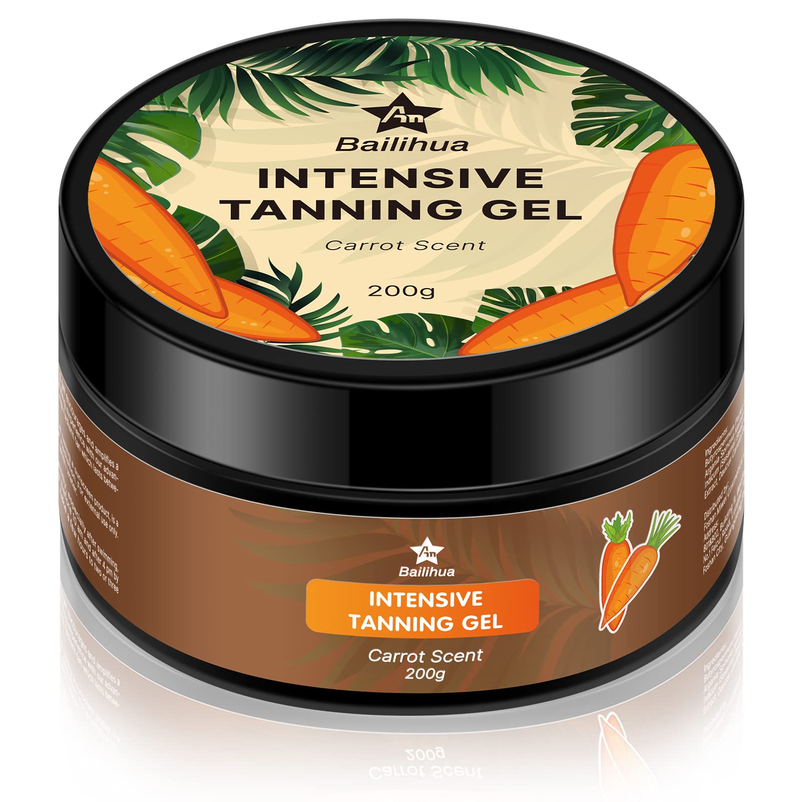 Tanning Accelerator Gel Cream for Sun with Carrot and Coconut Oils