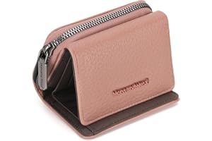 Montana West Women's Wallet Slim Trifold Card Holder RFID Blocking with Zipper Coin Pocket