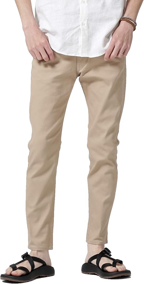 Amazon ナノ ユニバース Nano Universe ストレッチスキニーアンクル５ｐパンツ Xl ベージュ Nano Universe ロングパンツ 通販