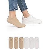 Hugh Ugoli Women Bamboo No Show Socks, Non Slip Invisible Liner,Soft, Thin Low Cut Socks, Seamless Toe, 6-12 Pairs