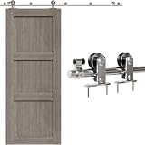 CCJH 6FT Sliding Barn Door Track Kit Internal Stainless Steel Hardware System view 1