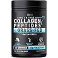 Pure Collagen Peptides Powder (11g | 60 Servings) Grass Fed Pasture-Raised Bovine Collagen Powder Hydrolyzed for Maximum Absorption ; Collagen Supplement for Joint Support, Hair & Skin