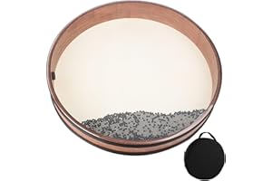 BGMUSER Ocean Drum 16 inch Large Size Sea Wave Drum with Goatskin Drumhead,Steel&Plastic Wave Bead,Bag, Sound Healing Instrument for Yoga Meditation Relaxation