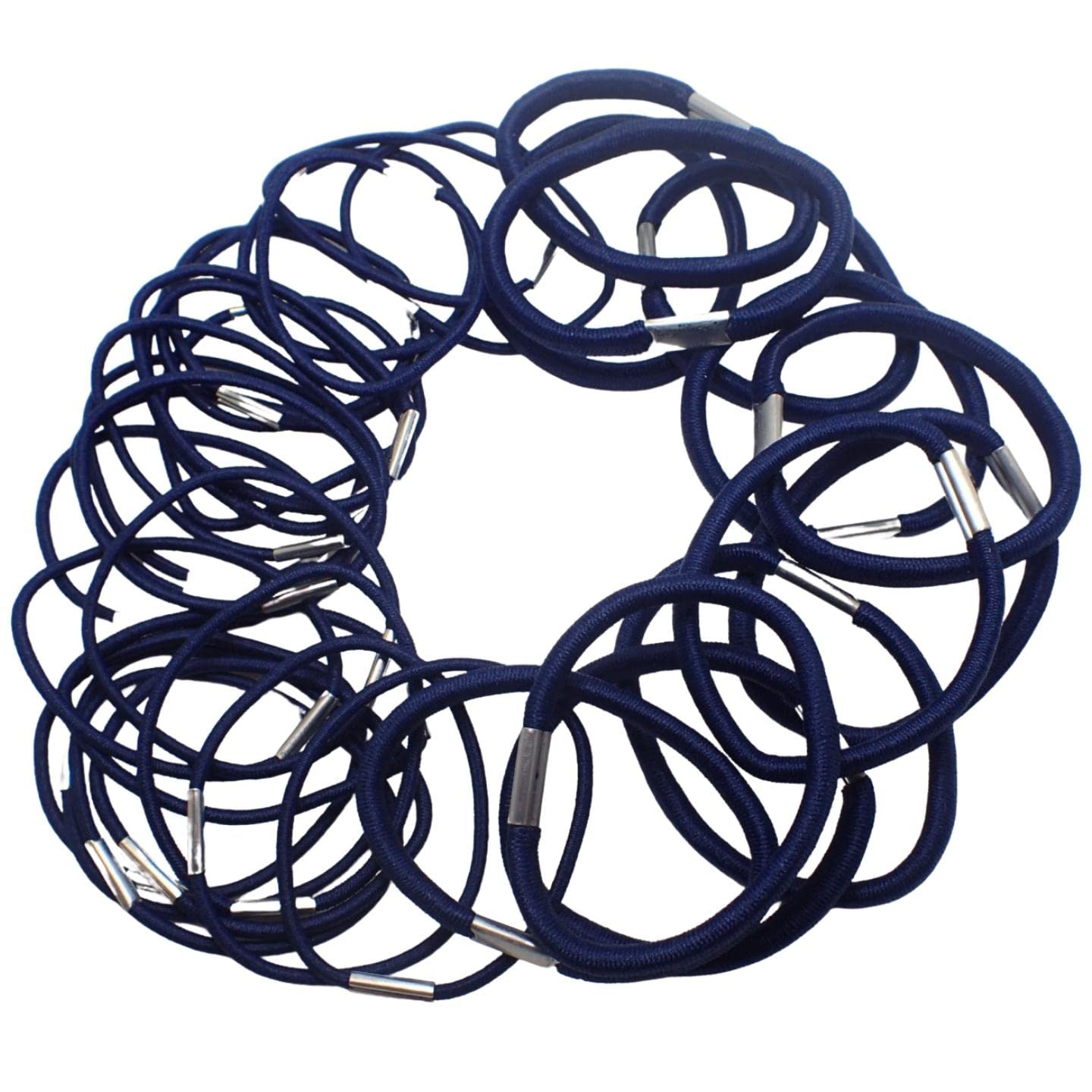 Topkids Accessories 36pc Thick & Thin Hair Bobbles for Girls and Women, Hair Elastics Thin Hair Bands Thick Hair Bobbles Elastic Hair Bands Hair Accessories Hair Ties Hair Elastic Bands (Navy)