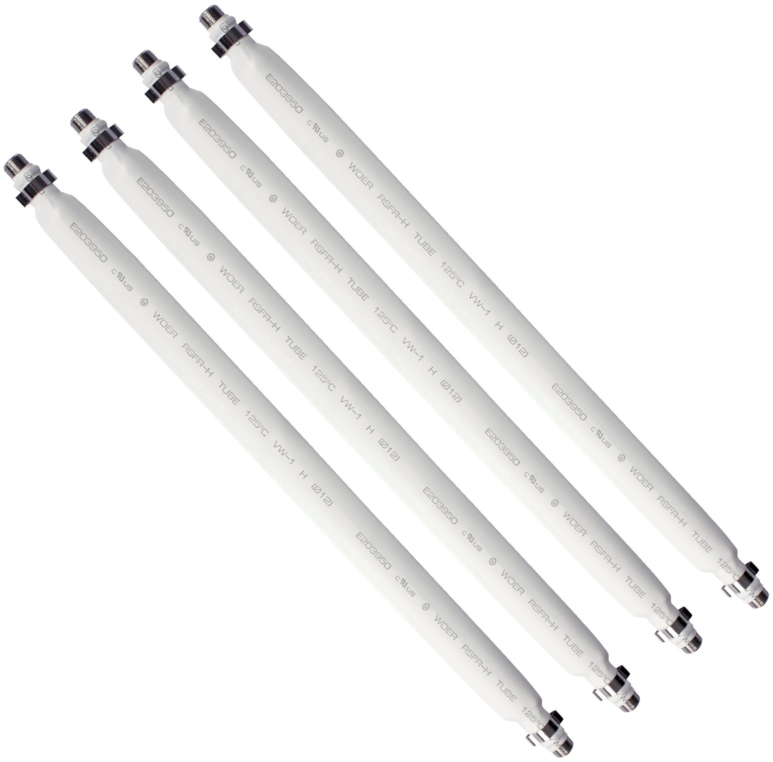 POPPSTAR 4x 31.5 cm SAT window feedthrough for coaxial cables, F socket to socket, white