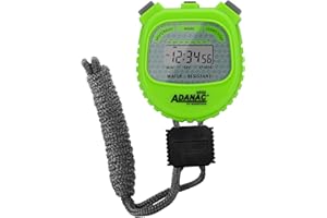 Marathon Adanac 3000 Digital Stopwatch Timer - Acrylic Lens Display for Easy Cleaning | Commercial Grade Waterproof Shock Res