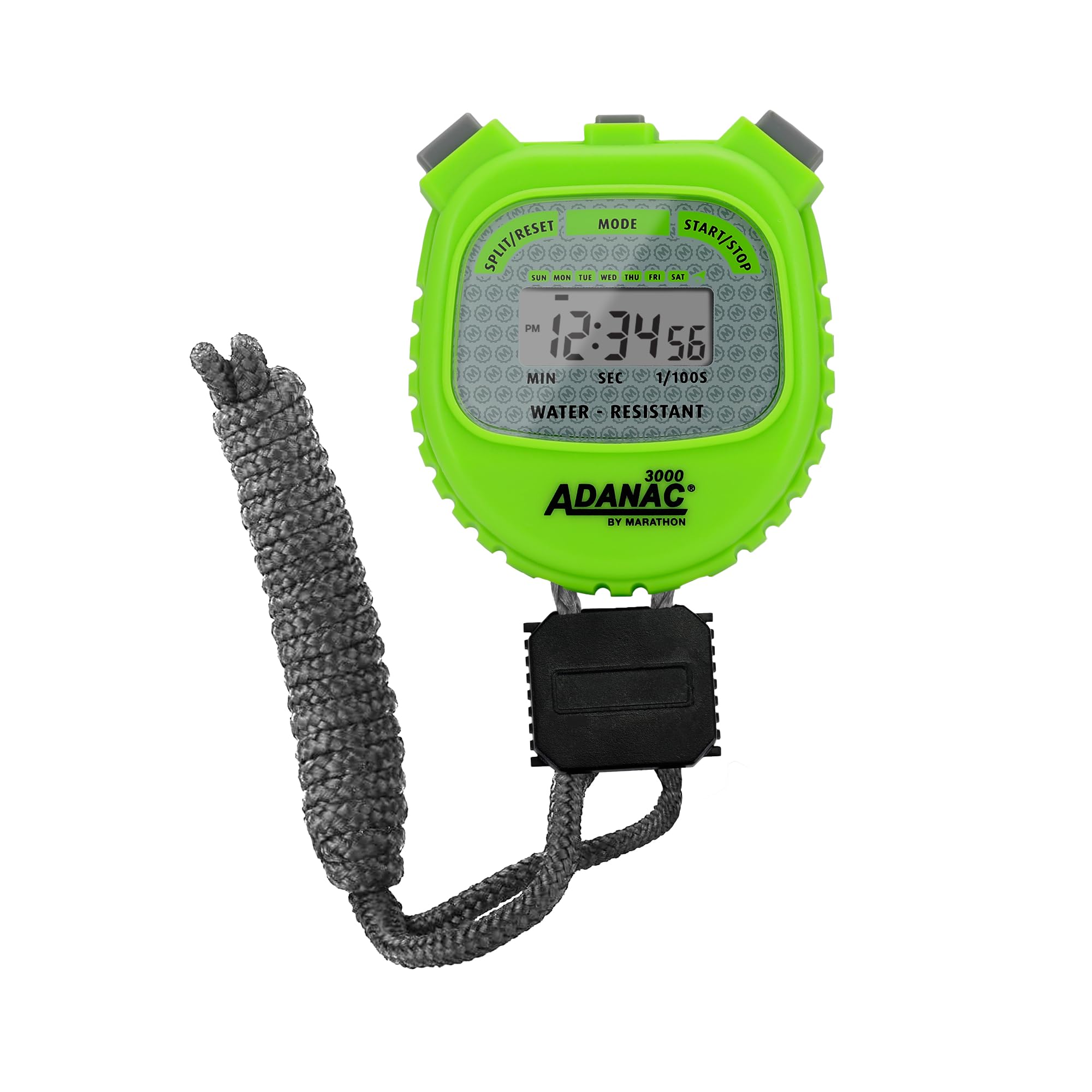 Marathon Adanac 3000 Sports Digital Stopwatch Timer | Large Display | Time & Calendar | Split Mode | Water Resistant | Ideal Stopwatch for Coaches