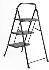 Kleeneze 3 Step Ladder Easy Reach 105cm Lightweight Folding Steel Black view 4