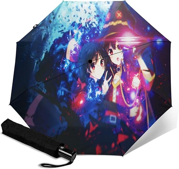 Amazon Co Jp 自動三つ折り傘 アニメ この素晴らしい世界に祝福を 自動三つ折り傘 8骨無地三つ折り傘 ボタンスイッチ 高密度防水耐久性のある高級感 防風ユニセックス日焼け防止傘自動スイッチ折りたたみ傘を運ぶのは簡単 服 ファッション小物