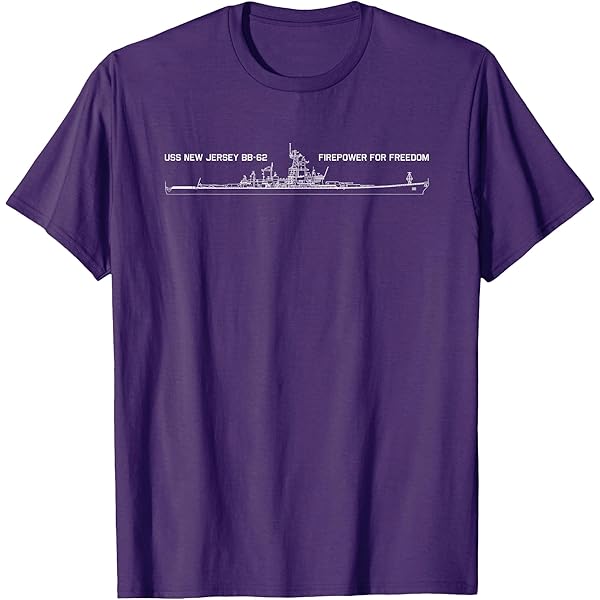 Amazon.com: USS New Jersey BB-62 T-Shirt T-Shirt : Clothing, Shoes