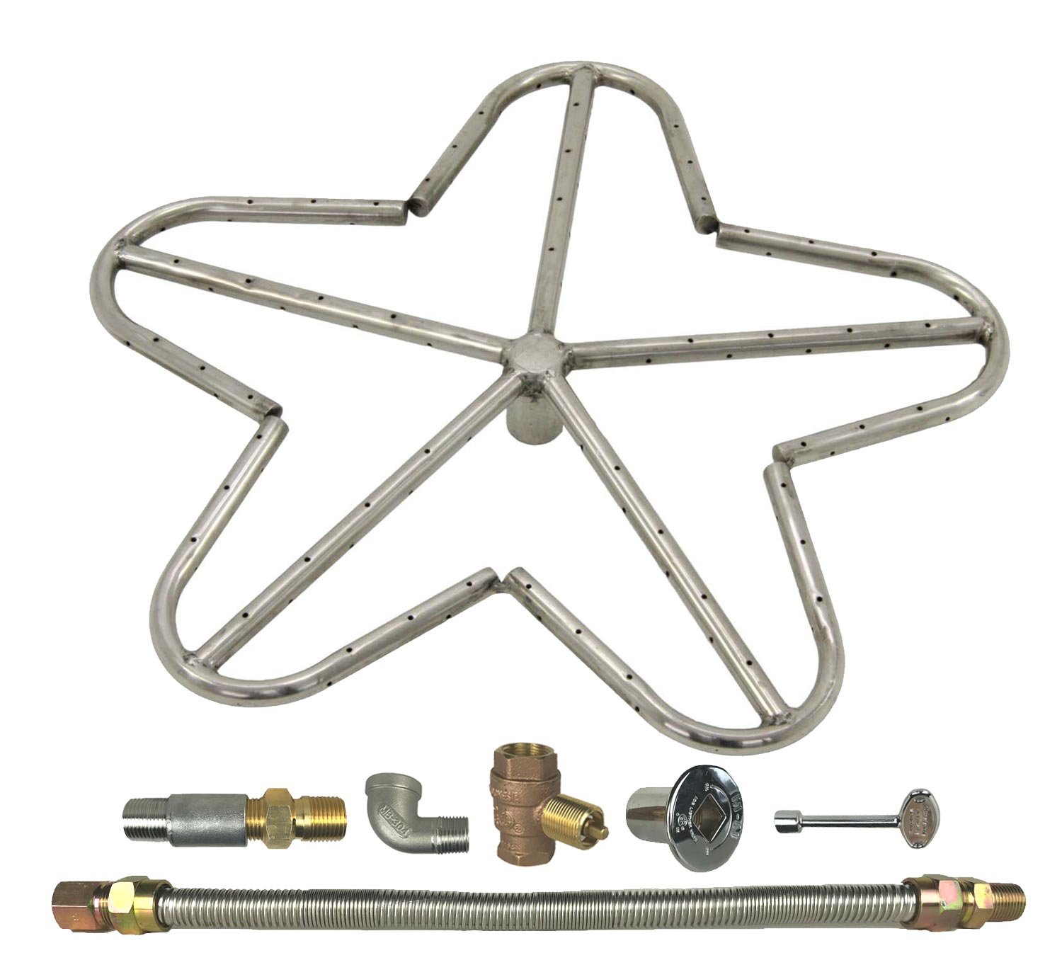 Spotix Hpc Penta Fire Pit Burner Kit Fps Penta18kit Lp Mscb