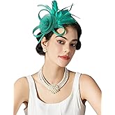 SWEETV Tulle Fascinators for Women, Tea Party Hats for Kentucky Fascinators Derby, Cocktail, Wedding, Fancy Dress Party