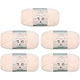 Susan's Family 4 ply 60% Cotton 40% Acrylic Yarn - Soft & Durable - 5 x 50g (1.76oz) - 655 Yards for Knitting & Crocheting - Baby Blankets, Amigurumi, Sweaters & More