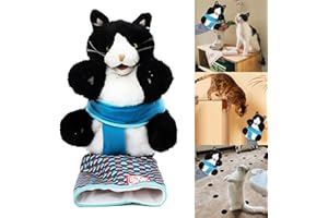 DOCREATE Cat Puppet Wrestler, Cat Wrestling Toys Puppet, Indoor Cats Wrestling Glove, Hand Puppets with Tough Padding for Safe and Fun Interactive Play Cat Toy Gift, Durable Plush Stuffed Animal Toy for Cats