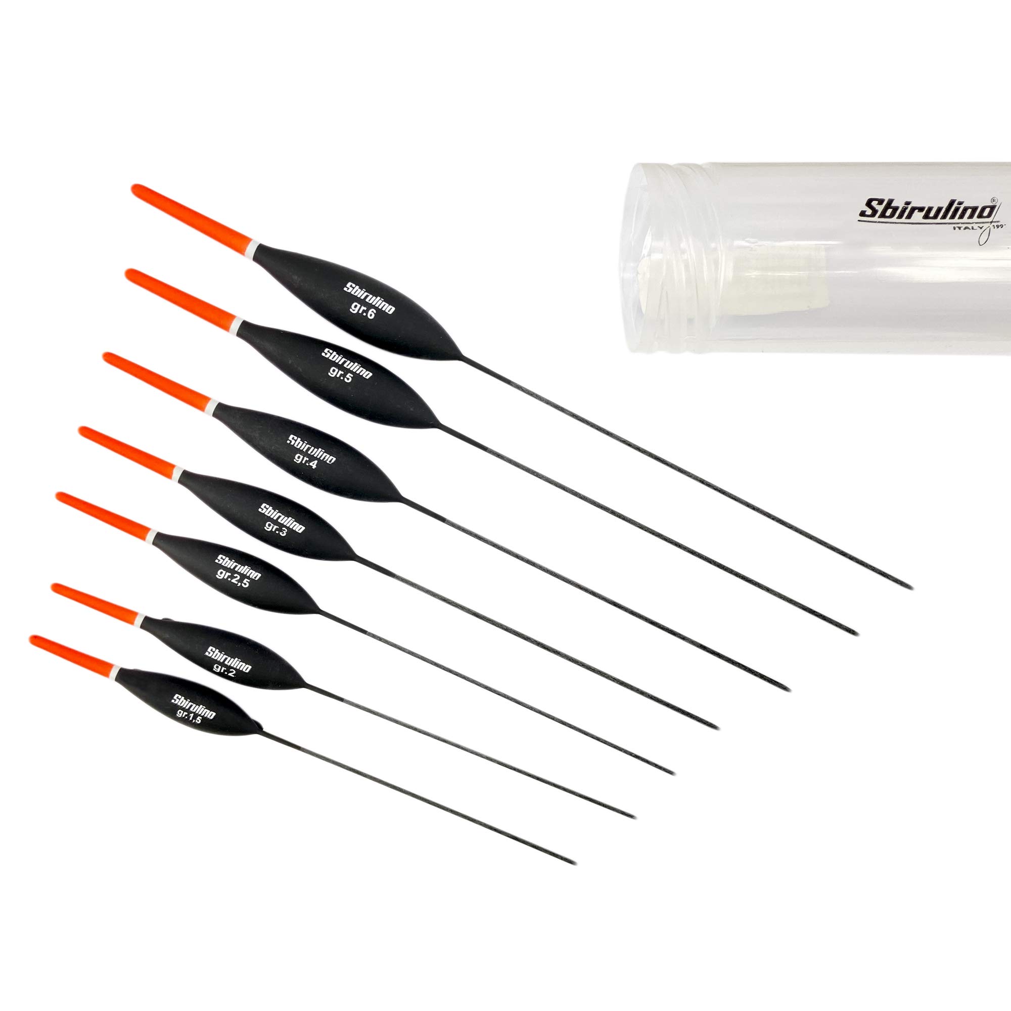 Sbirulino Rojo Series 7 Piece Float Gr 1,5-2-2,5-3-4-5-6 with Floating Holder Included