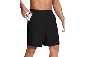 SERAMY Mens Stretch Golf Shorts with 6 Pockets Dry Fit 7 Inch Inseam Lightweight Dress for Hiking Work Casual