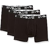 EVOLVE Men's Cotton Stretch 3 Pack 6'' Boxer Briefs