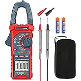AstroAI Digital Clamp Meter Multimeter 4000 Counts Auto-ranging Amp Tester Measuring AC/DC Voltage & Current, Resistance, Capacitance, Frequency, Continuity, Live Wire Test, NCV Detection, Blue