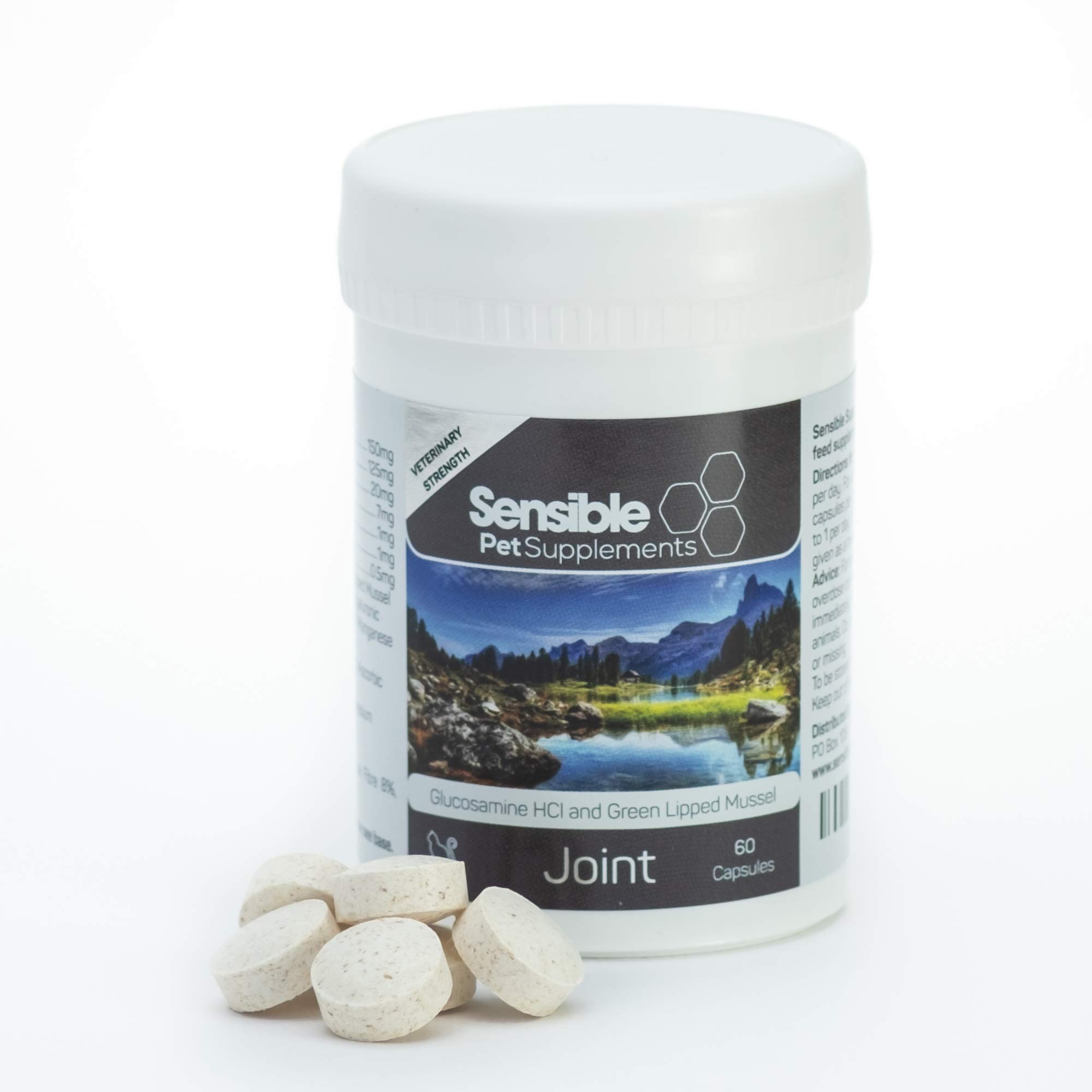 Sensible Pet Supplements 'Joint' | Daily joint supplement for cats | Contains Glucosamine, Green Lipped Mussel and a range of antioxidants | (60 Sprinkle Capsules)