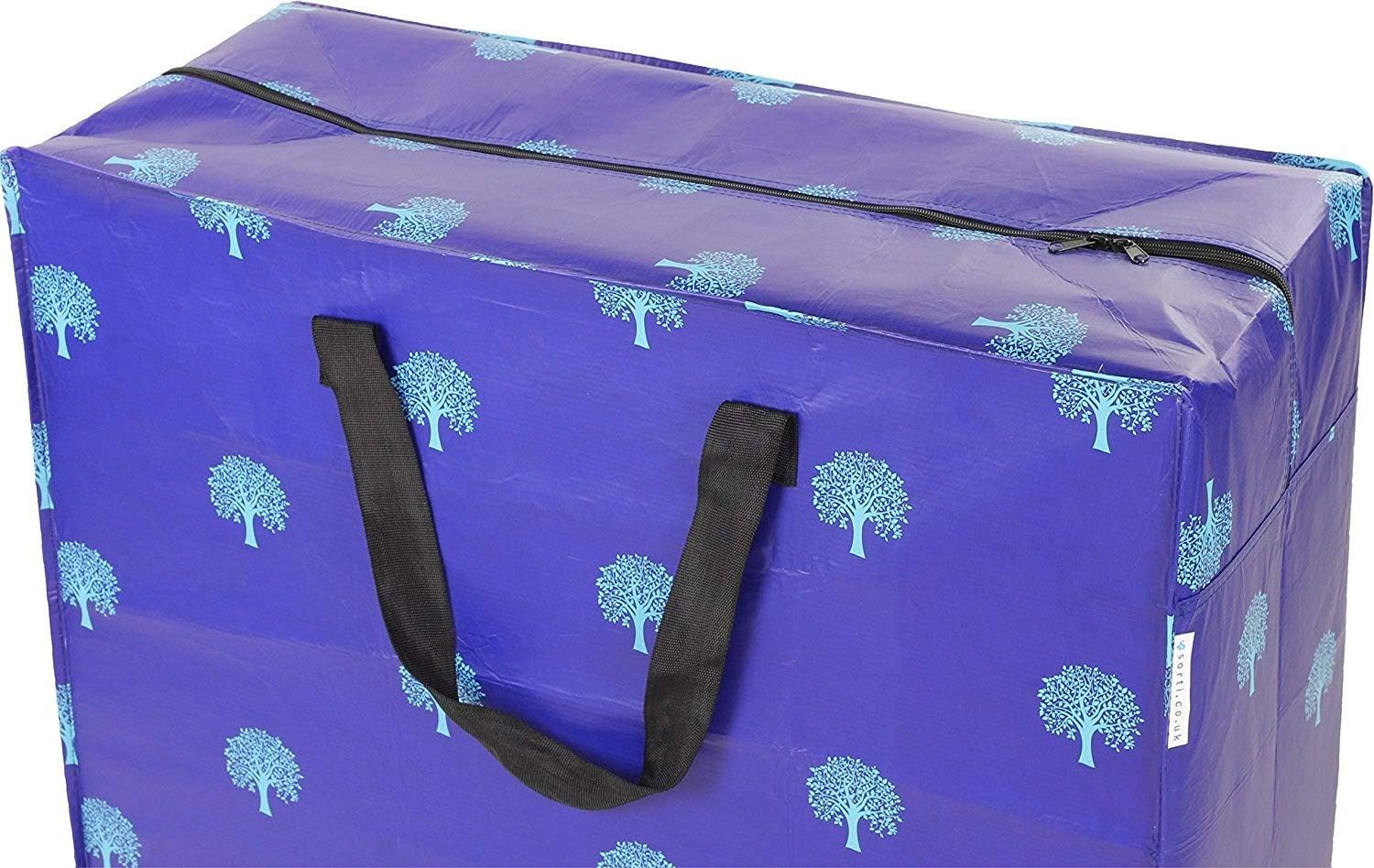 Sorti Enormous Jumbo XL Clothing Toys Home Laundry Storage Bag Made From Recycled Material. Really Big Extra Deep Massive Blue Tree Pattern Bag. 128 Litres. 54 x 74 x 32 cm - Image 5