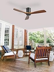 Sofucor Ceiling Fan no Lights, 52 Inch Low Profile