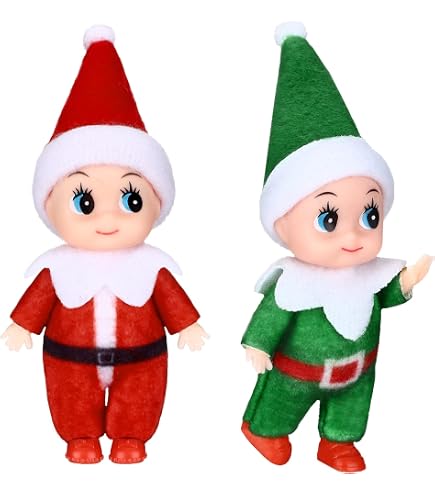 Threan Weihnachtselfen-Set – 8 Puppen, Ethnisch Diverse, Ca. 11 Cm, Für Dekoration & Geschenke