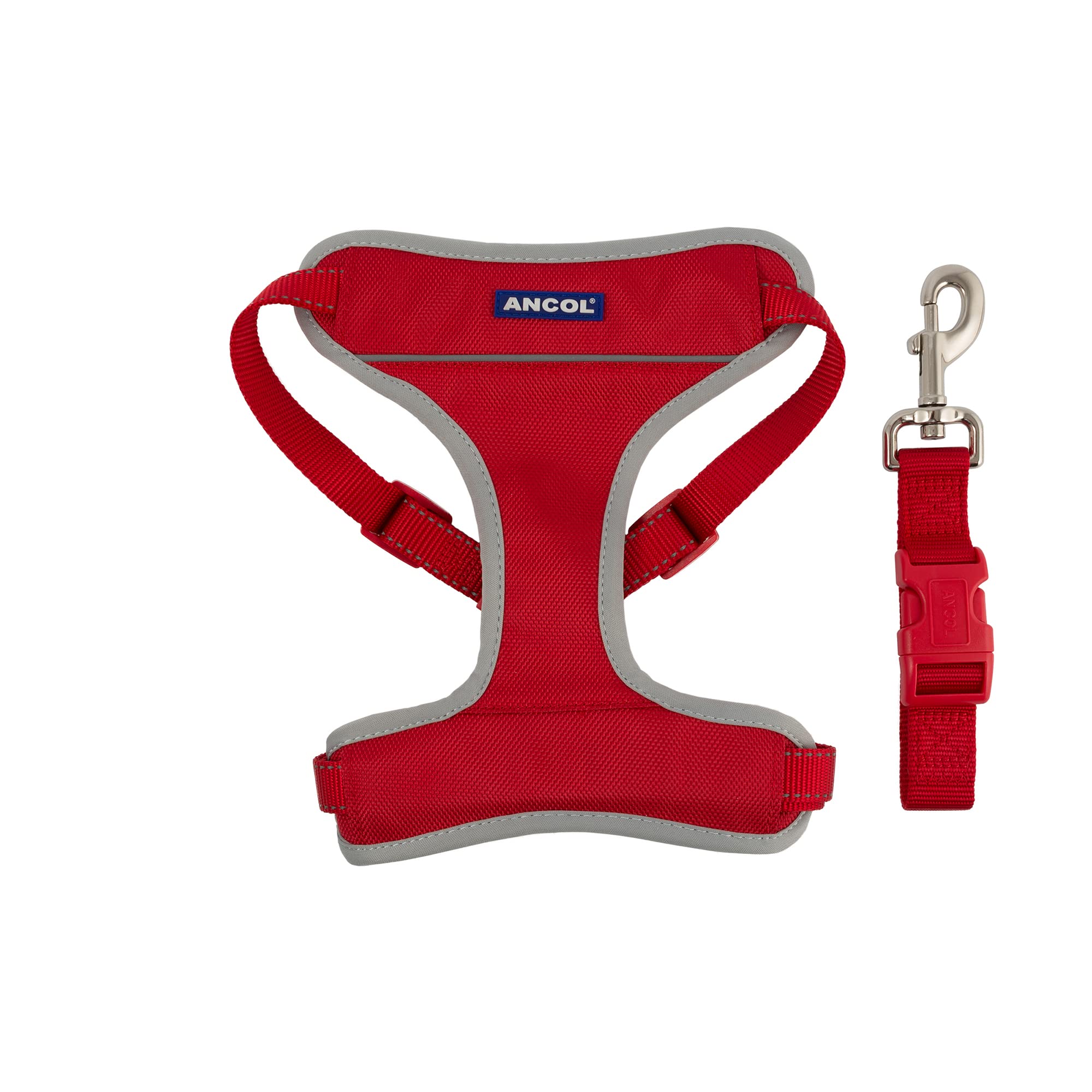 Other Nylon Travel & Exercise Harness Red Medium 42-66cm, Clear