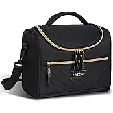 U·helper Insulated Lunch Bag, Portable Small Cooler Box, Reusable Leakproof Lunch Box Bag with Removable Strap for Work, Travel, Picnic (Black)