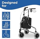 Days Lightweight Tri Wheel Walker Rollator – Aluminium Mobility Walker Purple view 2