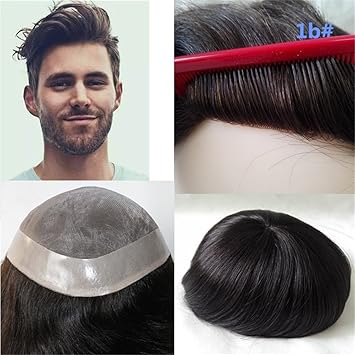 Amazon Com Lumeng Wigs For Men Hairpiece Mono Lace Systems Mens