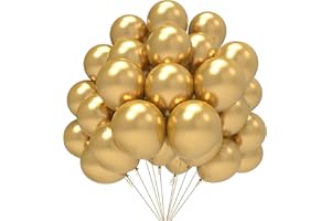 JOYYPOP Metallic Gold Balloons 100 Pcs Gold Party Latex Balloons 12 Inch Gold Latex Balloons for Graduation Wedding Birthday Anniversary New Years Party Decorations