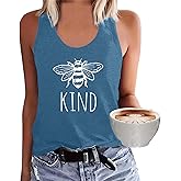 YITAN Women Racerback Cami Shirt Tank Graphic Cute Flowy Fit Summer Tank Tops