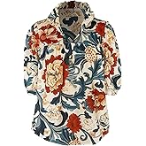 Verdusa Women's Floral Ruffle Collared Blouse Boho Vacation Half Sleeve Tunic Tops Fall Outfits
