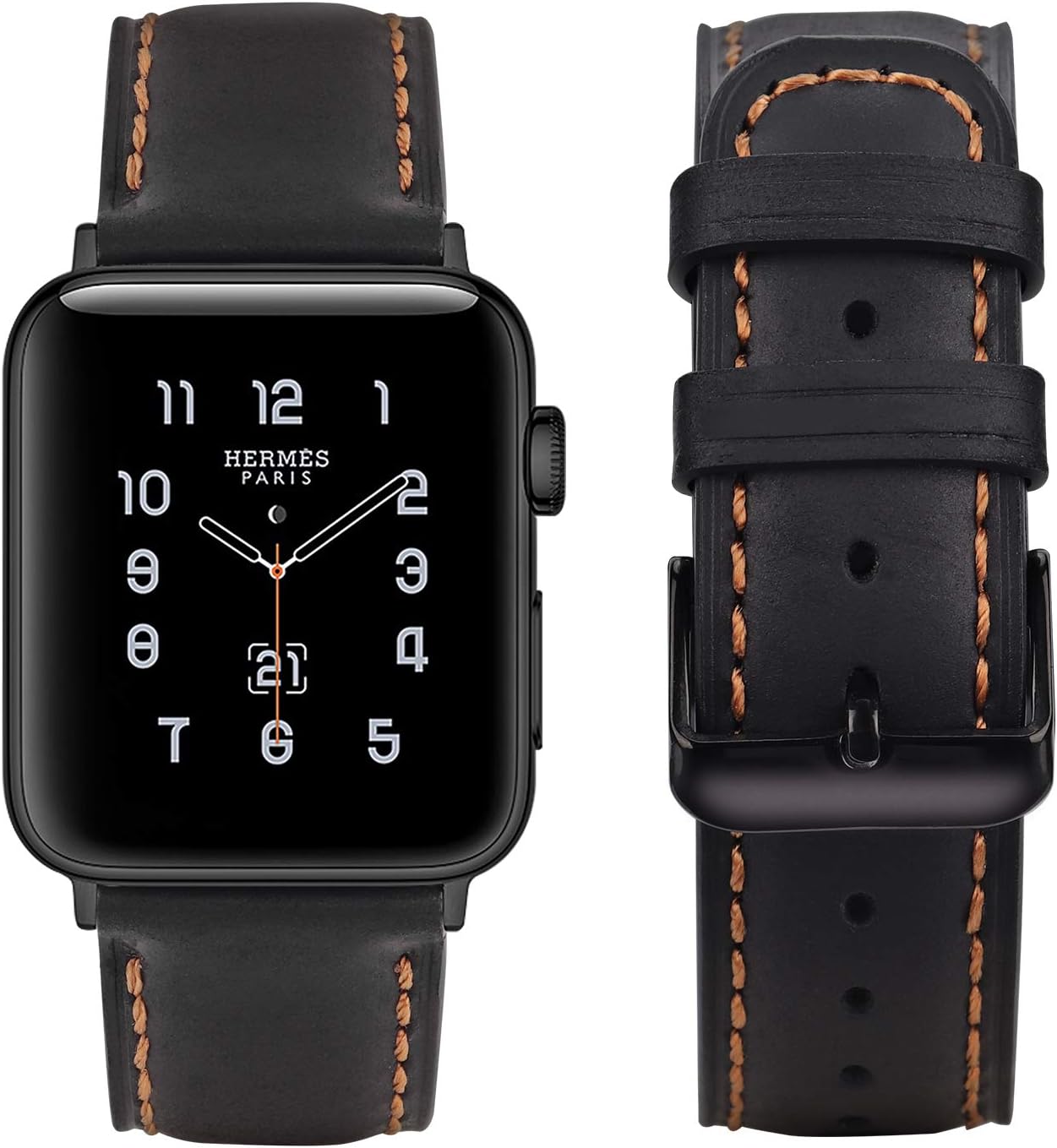 Tasikar Compatible with Apple Watch Strap 49mm 46mm 45mm 44mm 42mm Genuine Leather Replacement Bracelet Band Compatible with iWatch Ultra 3 2 1 SE Series 11 10 9 8 7 6 5 4 3 - Image 5