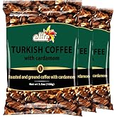 Elite Turkish Coffee with Cardamom, 3.5 oz (3 Pack)