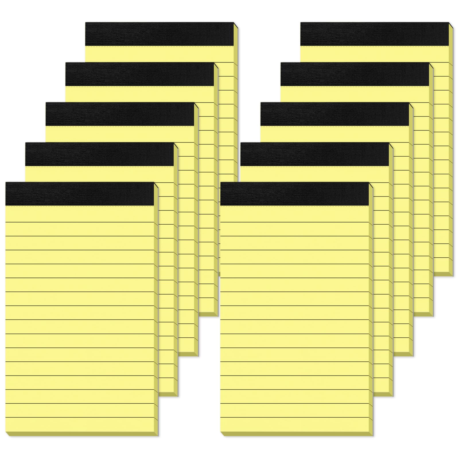 10 Pack A7 Small Notepads Refills 3x5 Yellow Pads of Paper Mini Note Pads with 30 Sheets Mini Pocket Notebook A7 Yellow Small Note Pads in Each Pocket Notepad Refills for Taking Notes and Reminders — image 1