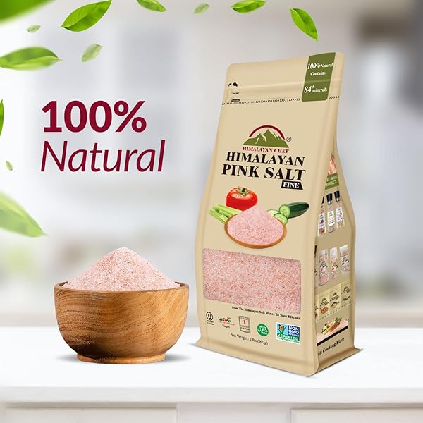 HIMALAYAN CHEF PINK HIMALAYAN SALT, FINE GRAIN – 2 LBS BAG