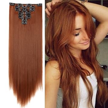 Amazon Com Clip In Hair Extensions 8 Pcs 18 Clips 145g Thick