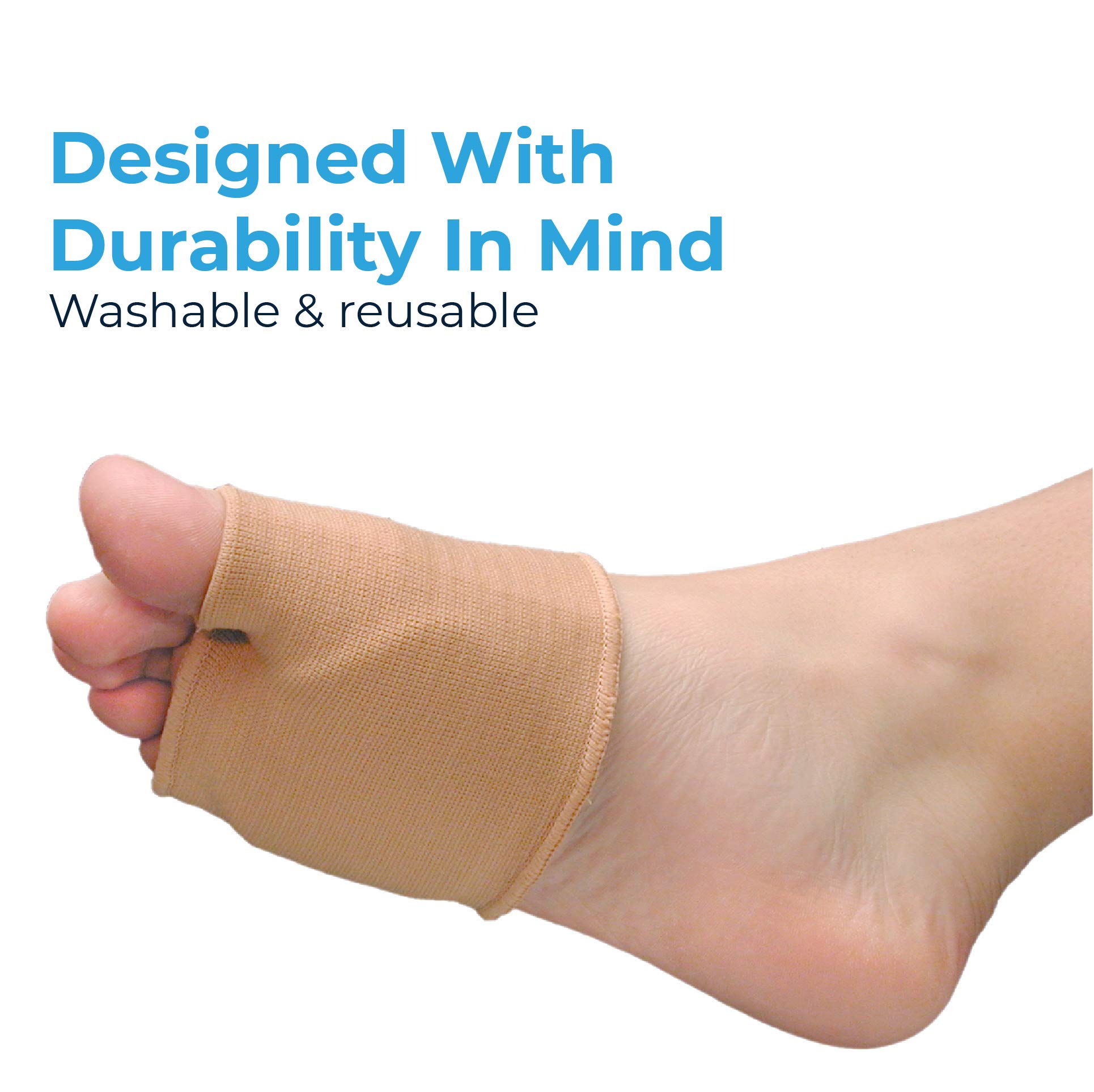 NatraCure Gel Metatarsal Pads with Metatarsalgia Forefoot Cushion for Ball of Foot Pain Relief