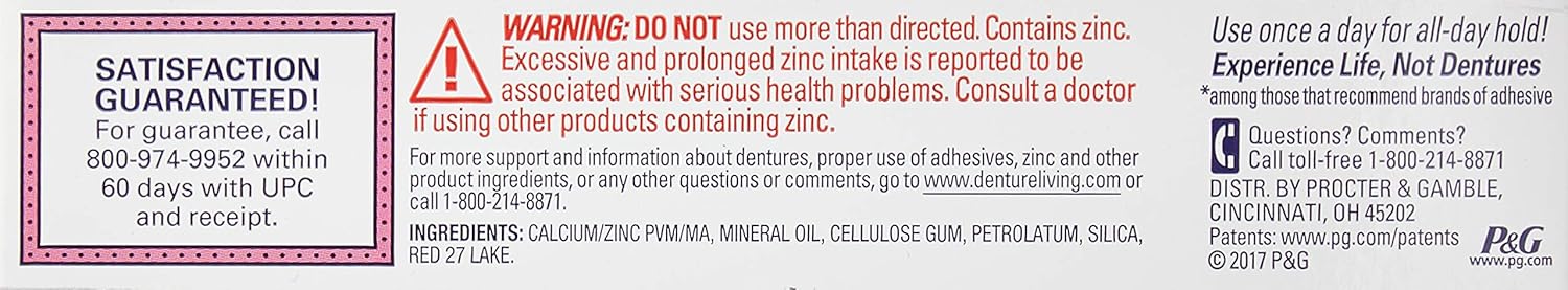 Fixodent Ultra Max Hold Dental Adhesive, 2.2 oz : Beauty